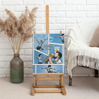 Argentina Football Canvas Wall Art Goat Comic Style Sun Of May DT05 - Polynesian Pride
