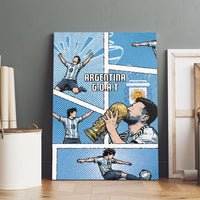 Argentina Football Canvas Wall Art Goat Comic Style Sun Of May DT05 - Polynesian Pride