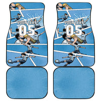 Custom Argentina Football Car Mats Goat Comic Style Sun Of May DT05 - Polynesian Pride
