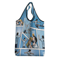 Argentina Football Grocery Bag Goat Comic Style Sun Of May DT05 - Polynesian Pride