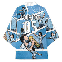 Custom Argentina Football Kimono Goat Comic Style Sun Of May DT05 - Polynesian Pride