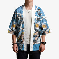 Custom Argentina Football Kimono Goat Comic Style Sun Of May DT05 - Polynesian Pride