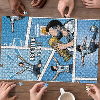 Argentina Football Puzzle Goat Comic Style Sun Of May DT05 - Polynesian Pride