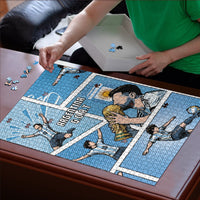 Argentina Football Puzzle Goat Comic Style Sun Of May DT05 - Polynesian Pride