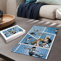Argentina Football Puzzle Goat Comic Style Sun Of May DT05 - Polynesian Pride