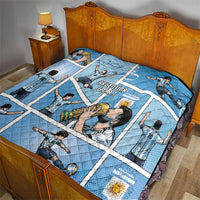 Argentina Football Quilt Goat Comic Style Sun Of May DT05 - Polynesian Pride
