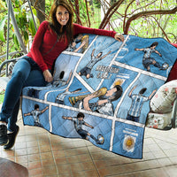 Argentina Football Quilt Goat Comic Style Sun Of May DT05 - Polynesian Pride