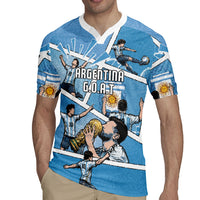 Custom Argentina Football Rugby Jersey Goat Comic Style Sun Of May DT05 - Polynesian Pride