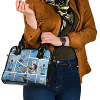 Argentina Football Shoulder Handbag Goat Comic Style Sun Of May DT05 - Polynesian Pride