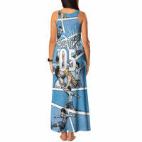 Custom Argentina Football Tank Maxi Dress Goat Comic Style Sun Of May DT05 - Polynesian Pride