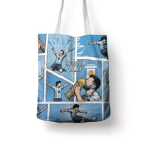 Argentina Football Tote Bag Goat Comic Style Sun Of May DT05 - Polynesian Pride