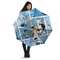 Argentina Football Umbrella Goat Comic Style Sun Of May DT05 - Polynesian Pride