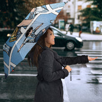 Argentina Football Umbrella Goat Comic Style Sun Of May DT05 - Polynesian Pride