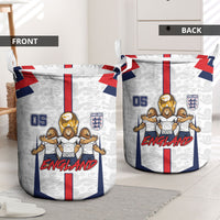 Custom England Football Laundry Basket Three Lions Trophy St George Cross DT05 - Polynesian Pride