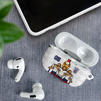 Custom England Football AirPods Case Three Lions Trophy St George Cross DT05 - Polynesian Pride