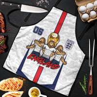 Custom England Football Apron Three Lions Trophy St George Cross DT05 White - Polynesian Pride