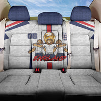 Custom England Football Back Car Seat Cover Three Lions Trophy St George Cross DT05 One Size White - Polynesian Pride
