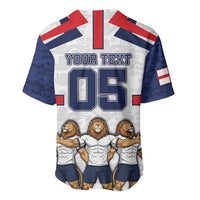 Custom England Football Baseball Jersey Three Lions Trophy St George Cross DT05 - Polynesian Pride