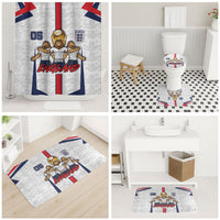 Custom England Football Bathroom Set Three Lions Trophy St George Cross DT05 - Polynesian Pride