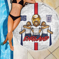 Custom England Football Beach Blanket Three Lions Trophy St George Cross DT05 - Polynesian Pride