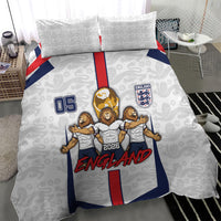 Custom England Football Bedding Set Three Lions Trophy St George Cross DT05 - Polynesian Pride