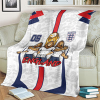 Custom England Football Blanket Three Lions Trophy St George Cross DT05 - Polynesian Pride