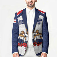 Custom England Football Blazer Three Lions Trophy St George Cross DT05 - Polynesian Pride