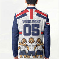 Custom England Football Blazer Three Lions Trophy St George Cross DT05 - Polynesian Pride