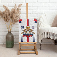 Custom England Football Canvas Wall Art Three Lions Trophy St George Cross DT05 - Polynesian Pride