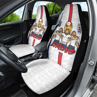 Custom England Football Car Seat Cover Three Lions Trophy St George Cross DT05 - Polynesian Pride