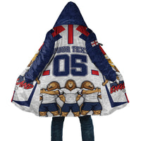 Custom England Football Cloak Three Lions Trophy St George Cross DT05 Unisex White - Polynesian Pride