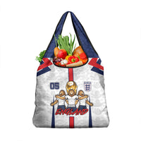 Custom England Football Grocery Bag Three Lions Trophy St George Cross DT05 1-pack One Size White - Polynesian Pride