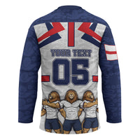 Custom England Football Hockey Jersey Three Lions Trophy St George Cross DT05 - Polynesian Pride