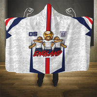 Custom England Football Hooded Blanket Three Lions Trophy St George Cross DT05 - Polynesian Pride