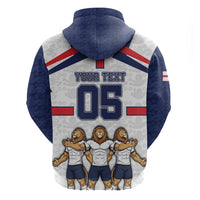 Custom England Football Hoodie Three Lions Trophy St George Cross DT05 - Polynesian Pride