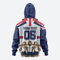 Custom England Football Hoodie Three Lions Trophy St George Cross DT05 - Polynesian Pride