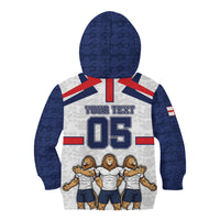Custom England Football Kid Hoodie Three Lions Trophy St George Cross DT05 - Polynesian Pride