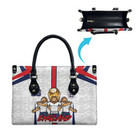Custom England Football Leather Bag Three Lions Trophy St George Cross DT05 - Polynesian Pride