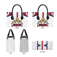 Custom England Football Leather Bag Three Lions Trophy St George Cross DT05 - Polynesian Pride