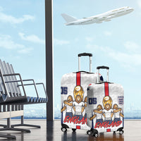 Custom England Football Luggage Cover Three Lions Trophy St George Cross DT05 - Polynesian Pride