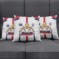 Custom England Football Pillow Cover Three Lions Trophy St George Cross DT05 - Polynesian Pride