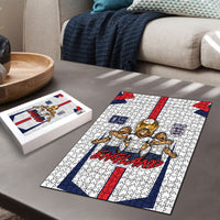 Custom England Football Puzzle Three Lions Trophy St George Cross DT05 - Polynesian Pride