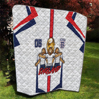 Custom England Football Quilt Three Lions Trophy St George Cross DT05 - Polynesian Pride