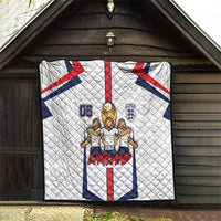 Custom England Football Quilt Three Lions Trophy St George Cross DT05 - Polynesian Pride