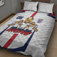 Custom England Football Quilt Bed Set Three Lions Trophy St George Cross DT05 - Polynesian Pride