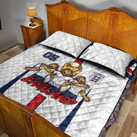 Custom England Football Quilt Bed Set Three Lions Trophy St George Cross DT05 - Polynesian Pride