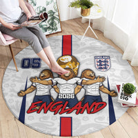 Custom England Football Round Carpet Three Lions Trophy St George Cross DT05 - Polynesian Pride
