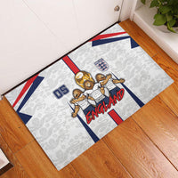 Custom England Football Rubber Doormat Three Lions Trophy St George Cross DT05 - Polynesian Pride