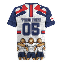Custom England Football Rugby Jersey Three Lions Trophy St George Cross DT05 - Polynesian Pride