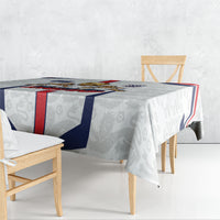 Custom England Football Tablecloth Three Lions Trophy St George Cross DT05 - Polynesian Pride